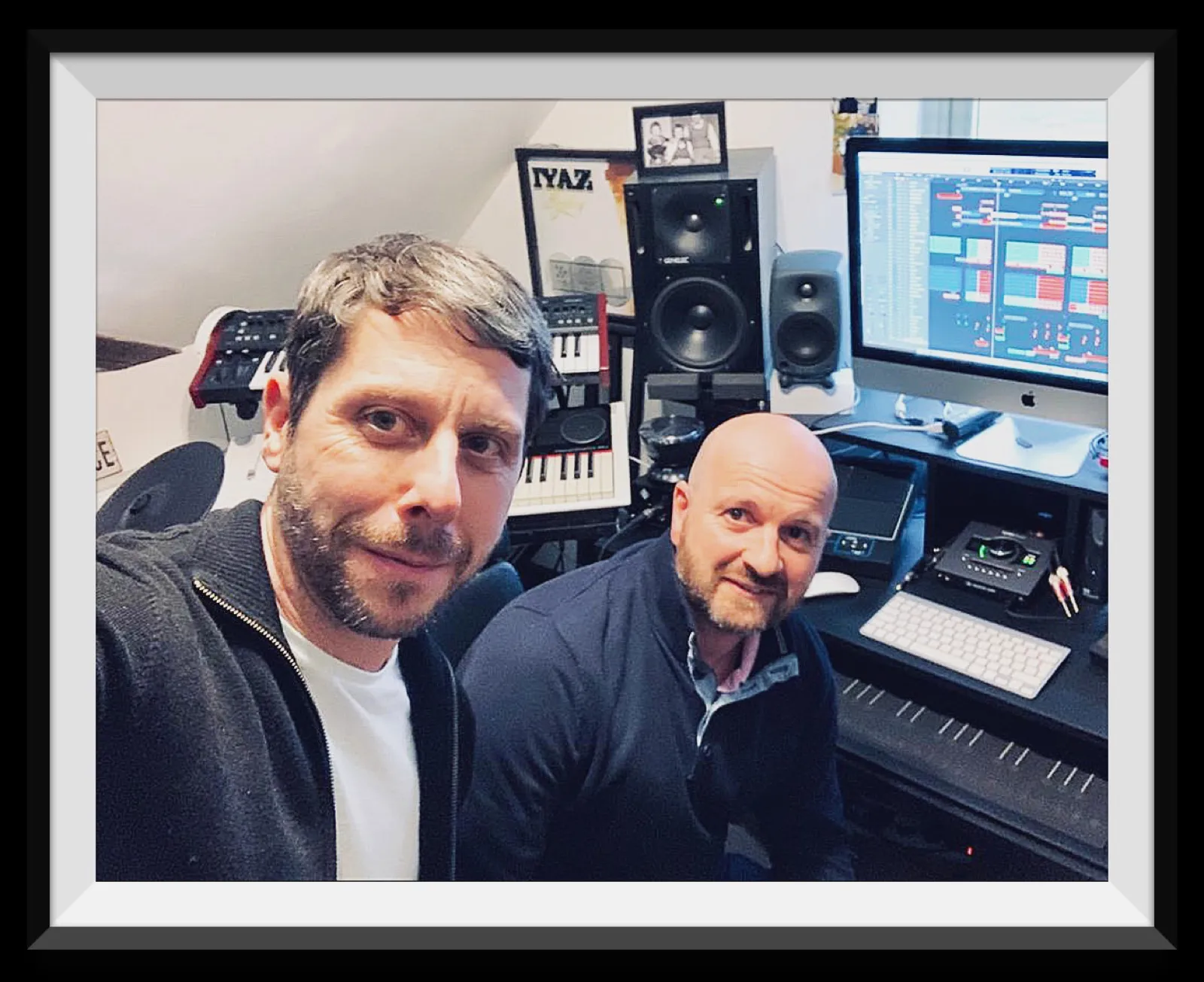 Julian Napolitano in the studio with producer Dex DeLarge