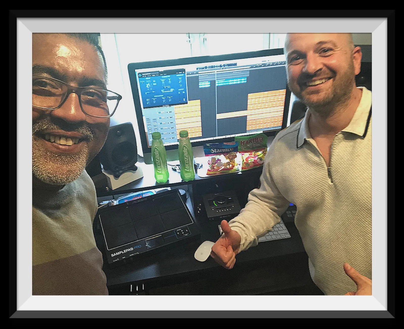 Julian Napolitano in the studio with Max E Groove